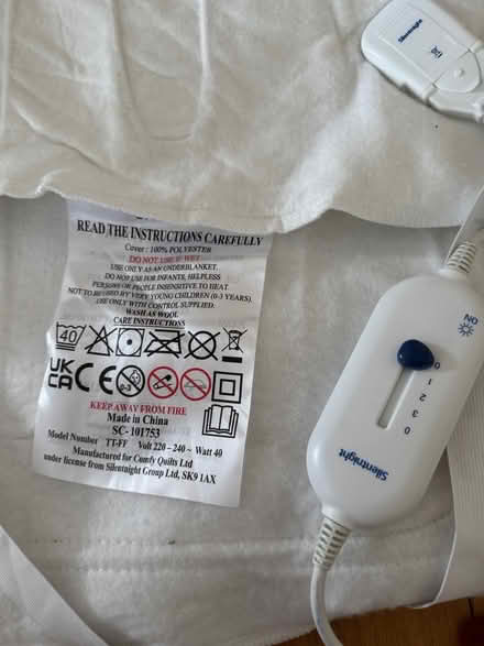Photo of free Single electric blanket (Solihull Bentley Heath) #1
