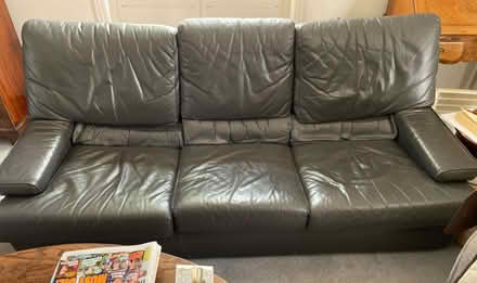 Photo of free 3 seat leather sofa (Barsham NR34) #1