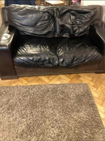 Photo of free Leather sofa in good condition (L7) #3