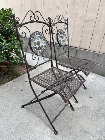 Photo of free 2 foldable patio chairs (Near Cheviot Hills) #1