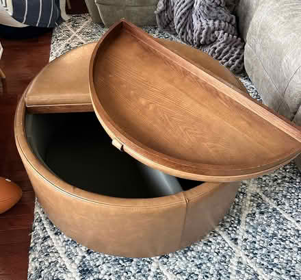 Photo of free Leather ottoman (Hainesport) #1