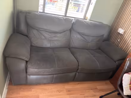 Photo of free Manual recliner grey sofa 3 seater (Gillingham) #1