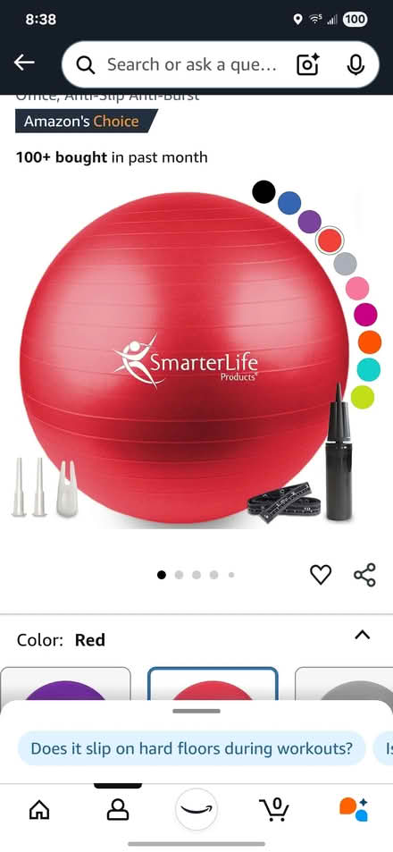 Photo of free exercise ball and pump (Webster) #1