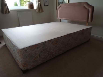 Photo of free Double bed divan base with headboard (Middlewich CW10) #2