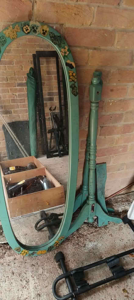 Photo of free Lovely Oval floor standing mirror - needs restoration (Surrenden BN1) #1