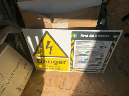 Photo of free Plastic Warning Hazard Labels (Wallington SM6) #1