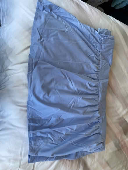 Photo of free Blue double valanced bottom sheet (Nunnery Wood WR5) #1