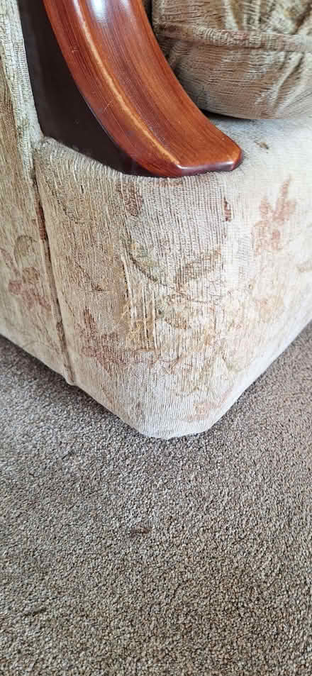Photo of free Sofa, chair and footstool (St. Hilary TR20) #2