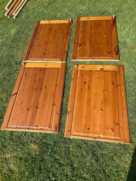 Photo of free Wooden cabinet doors x 4 and wood (Norton LD8) #1