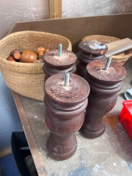 Photo of free Wooden furniture feet & draw knobs (Rhayader LD6) #2