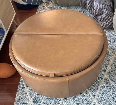 Photo of free Leather ottoman (Hainesport) #2
