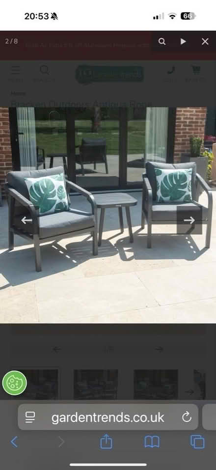 Photo of free Two garden arm chairs. No table. (CO7) #1