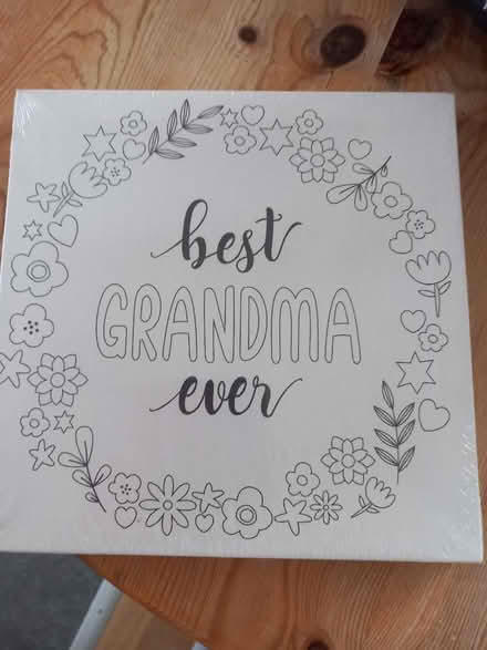 Photo of free Best Grandma printable canvas 20cmsq (Stone Cross BN23) #1