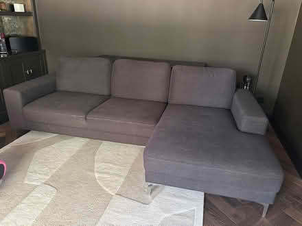 Photo of free Grey L shaped sofa (Ashtead KT21) #1