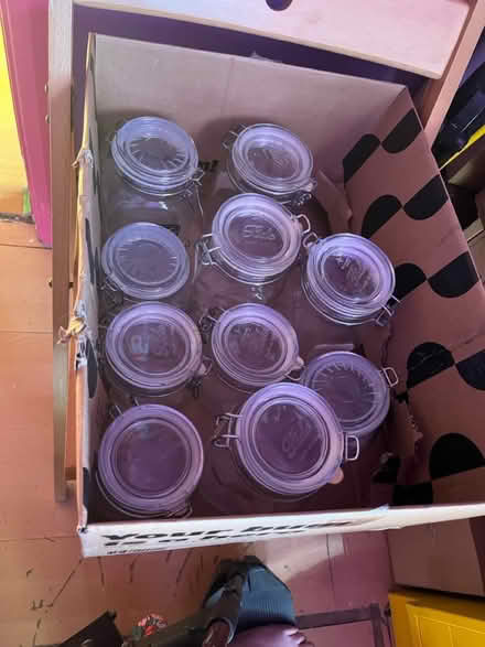 Photo of free 2 boxes of assorted glass jars (Fulham/Hammersmith border:W6) #2