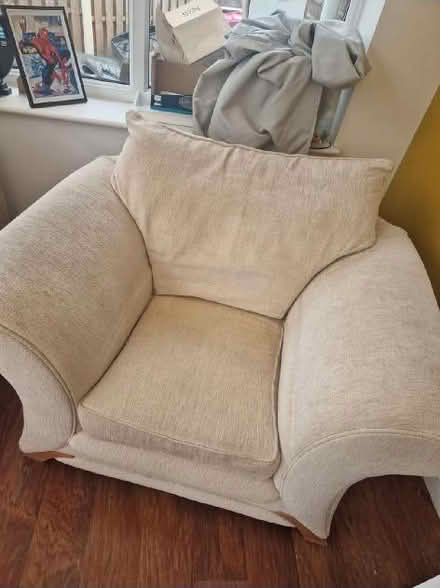 Photo of free Cream arm chair (Woodsetts S81) #2
