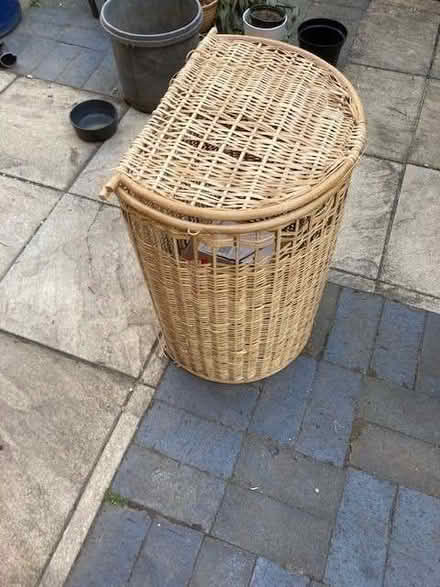 Photo of free Wicker/raffia laundry bin (Malvern Link WR14) #1