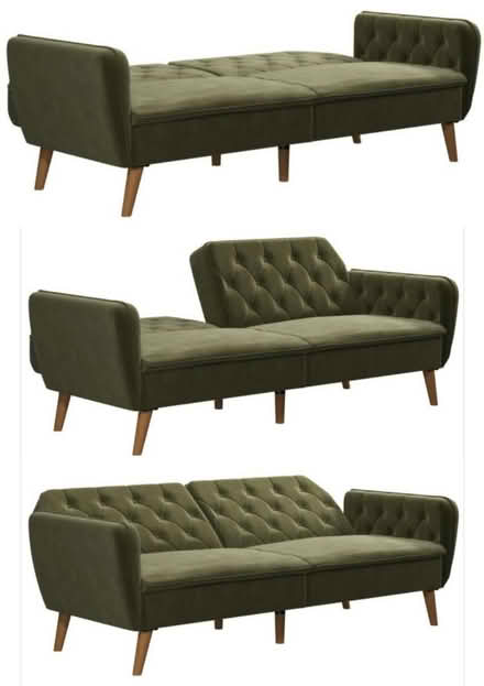 Photo of free Green Velvet Sofa Bed (Near Mooseheart 60510) #3