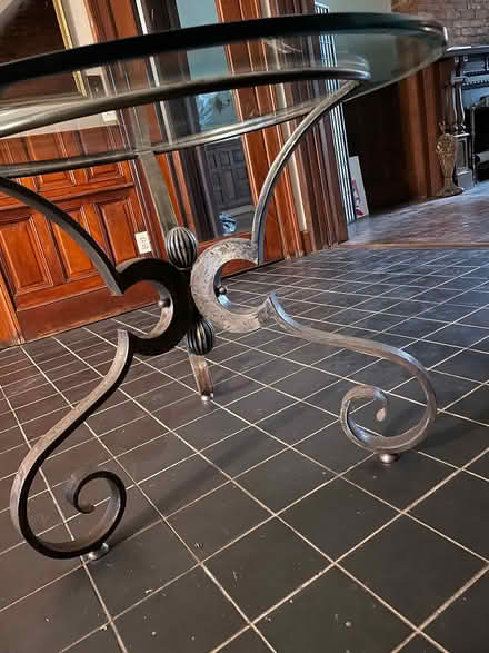 Photo of free 42β diameter glass-topped table (Upper West Side) #3