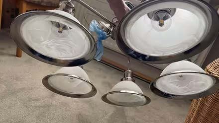 Photo of free Bistro 5 light Pendant Satin silver (Heswall CH60) #2