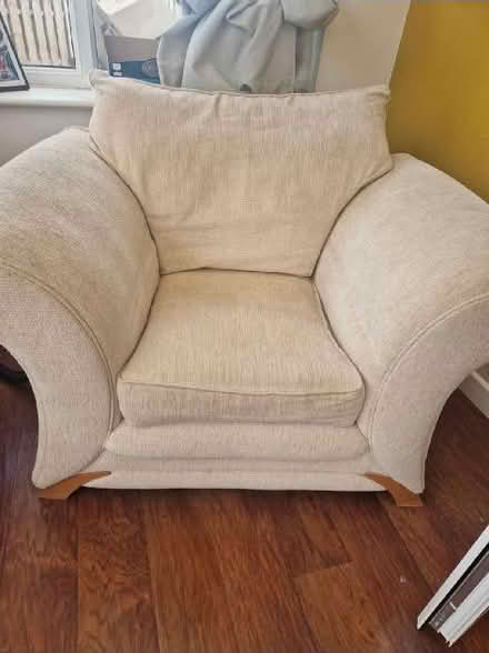 Photo of free Cream arm chair (Woodsetts S81) #3