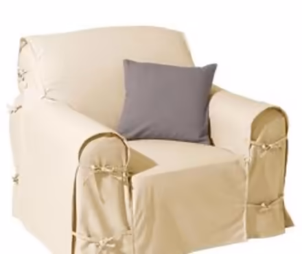 Photo of free White canvas armchair cover (Nether Edge S7) #1