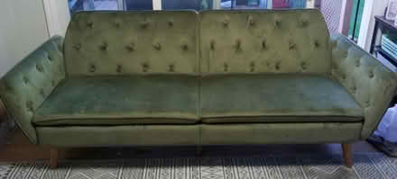 Photo of free Green Velvet Sofa Bed (Near Mooseheart 60510) #2