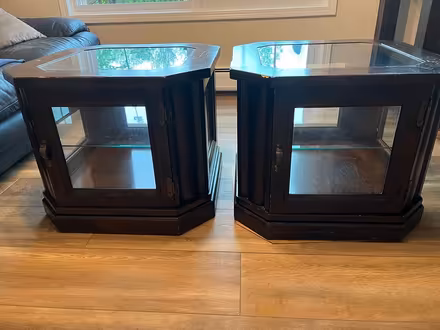 Photo of free Pair of Glass Top End Tables (Center Valley Pa) #2