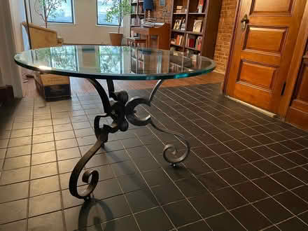 Photo of free 42β diameter glass-topped table (Upper West Side) #2
