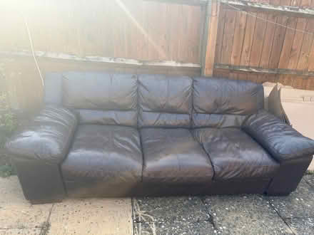 Photo of free Chocolate brown settee (Smiths Estate OX28) #1