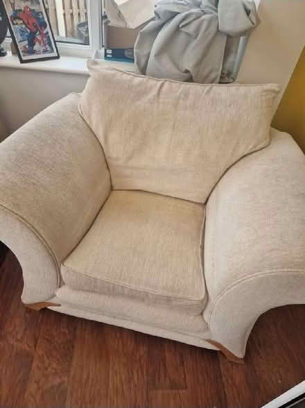 Photo of free Cream arm chair (Woodsetts S81) #1