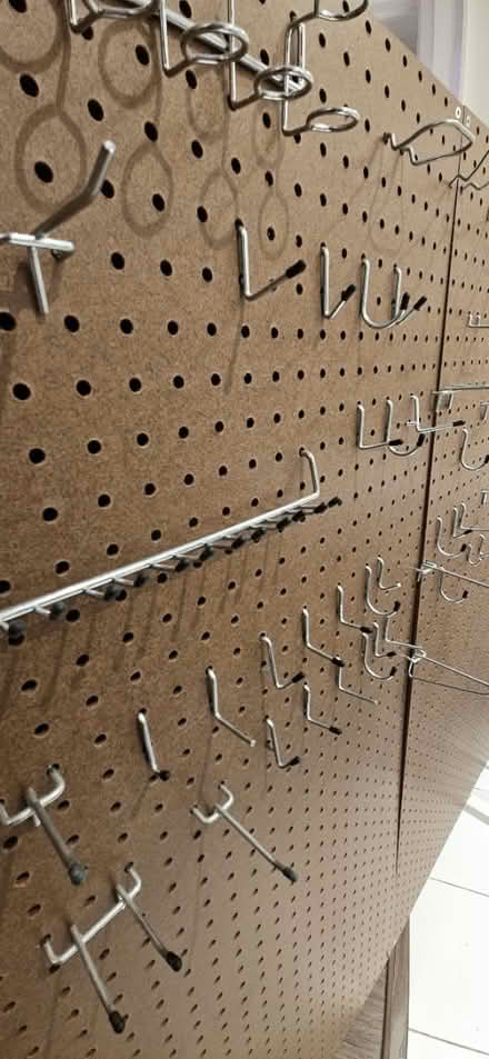 Photo of free Pegboard Display w/ Hooks & Stand (little italy) #3