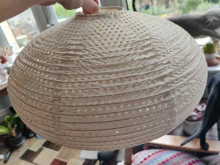 Photo of free Cream paper light shade (Bingley BD16) #1