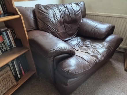 Photo of free Leather 3 seater sofa (and optionally matching armchair) (Charlton OX12) #3