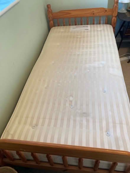 Photo of free Single pine bed (Kingsway) #3