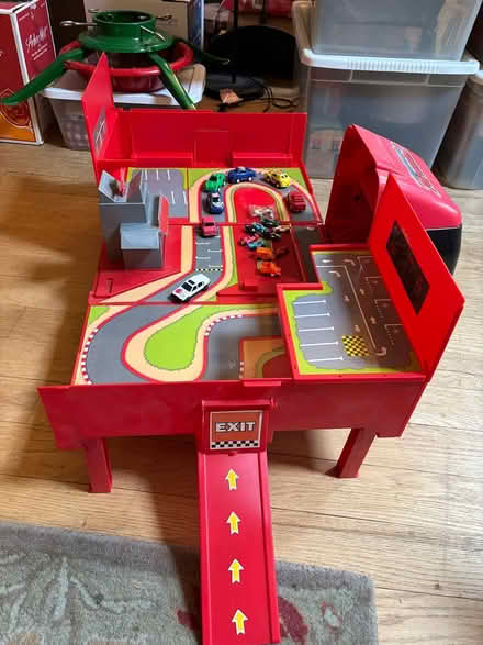 Photo of free Great red truck with racetrack (Bergenfield NJ) #2