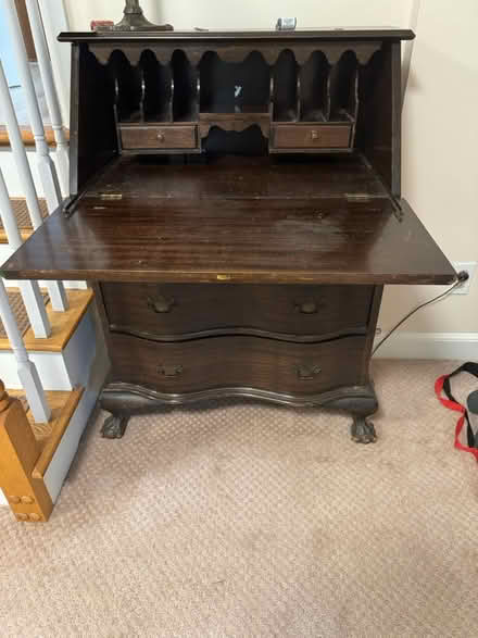 Photo of free Antique Wooden Secretary Desk (West Natick) #2