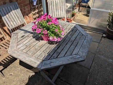Photo of free Garden Table 110cm (Fetcham surrey) #1
