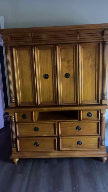 Photo of free Wooden storage dresser (East Hillsborough) #1