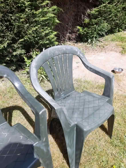 Photo of free Plastic garden chairs (Blackwell) #3