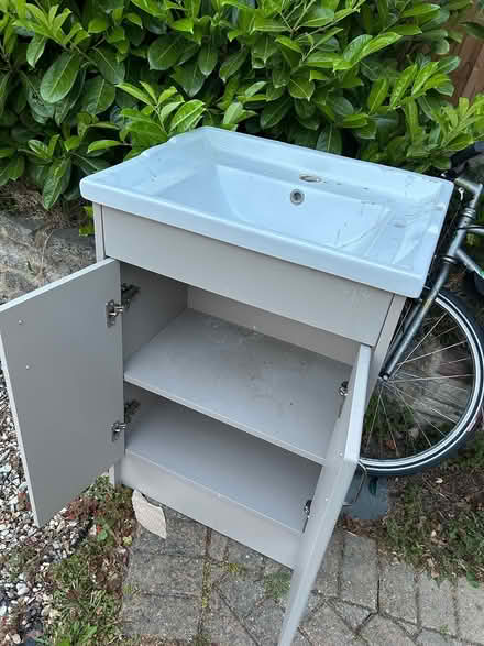 Photo of free Bathroom cabinet and sink (Fleet Hampshire) #1