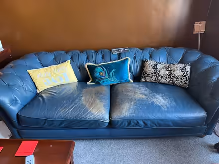 Photo of free Chesterfield sofa (Morris Green) #1