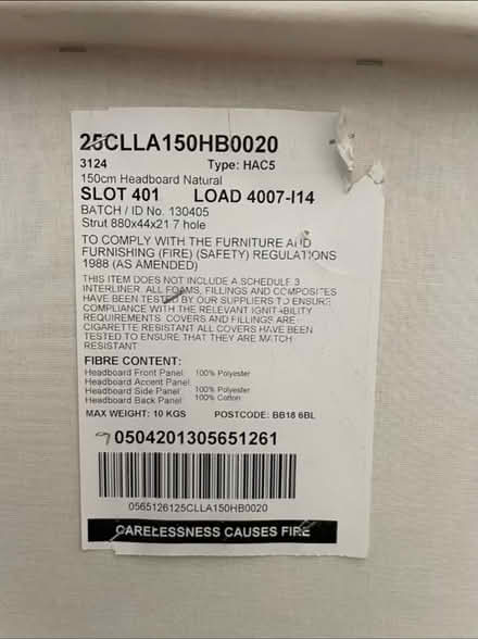 Photo of free Headboard for small double (Bracknell RG42) #2