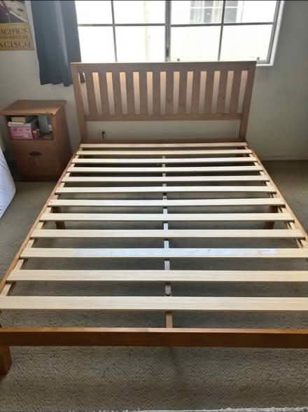 Photo of free Wooden Bed Frame (Reseda) #2