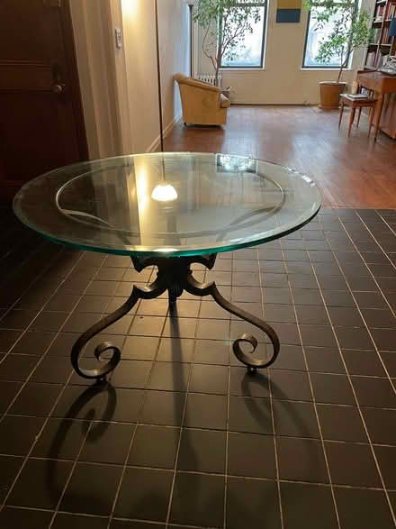 Photo of free 42β diameter glass-topped table (Upper West Side) #1