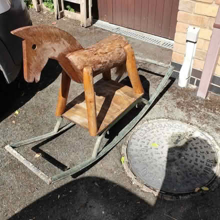 Photo of free old rocking horse on welded iron rocker (Whitton LD7) #3
