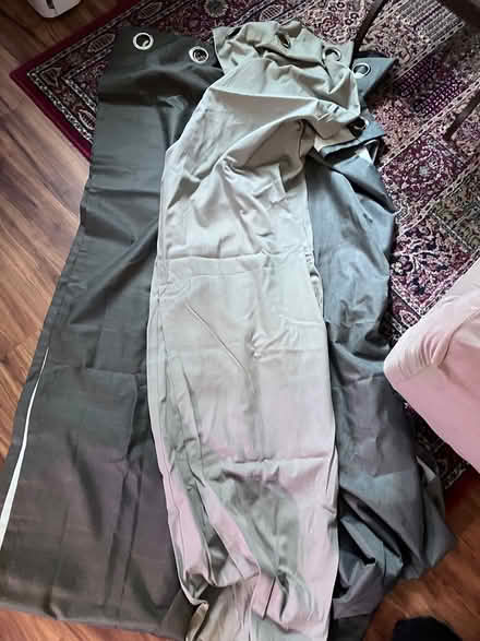 Photo of free Long Grey Curtains (Takoma, DC) #1