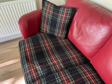 Photo of free Italian red leather 2 seat settee (Glasgow G12) #3