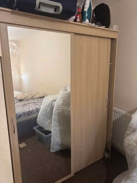 Photo of free One door mirrored Wardrobe (Ware SG12) #2