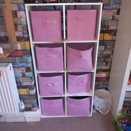 Photo of free Ikea storage unit with boxes (Lydham SY9) #1